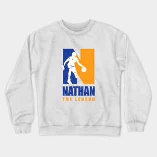 Nathan Custom Player Basketball Your Name The Legend Crewneck Sweatshirt